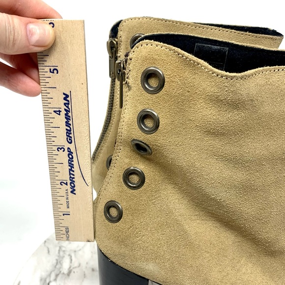 Musse & Cloud Millie Grommet Suede Booties 9 Bohemian Chunky Coquette Girl Retro - Picture 13 of 16